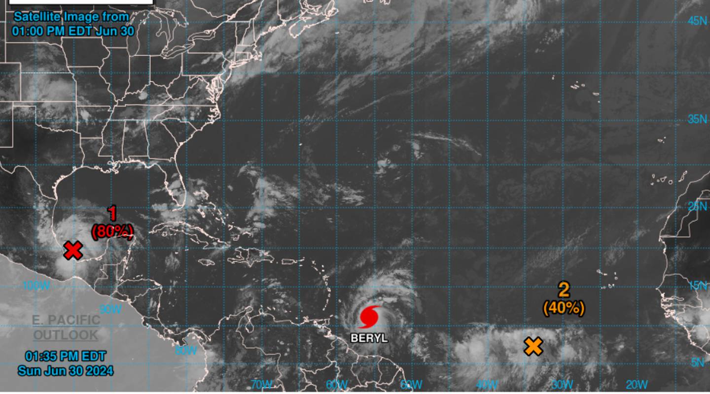 Beryl es un huracán catalogado como “muy peligroso” al ser una categoría mayor a 3. Foto: NHC