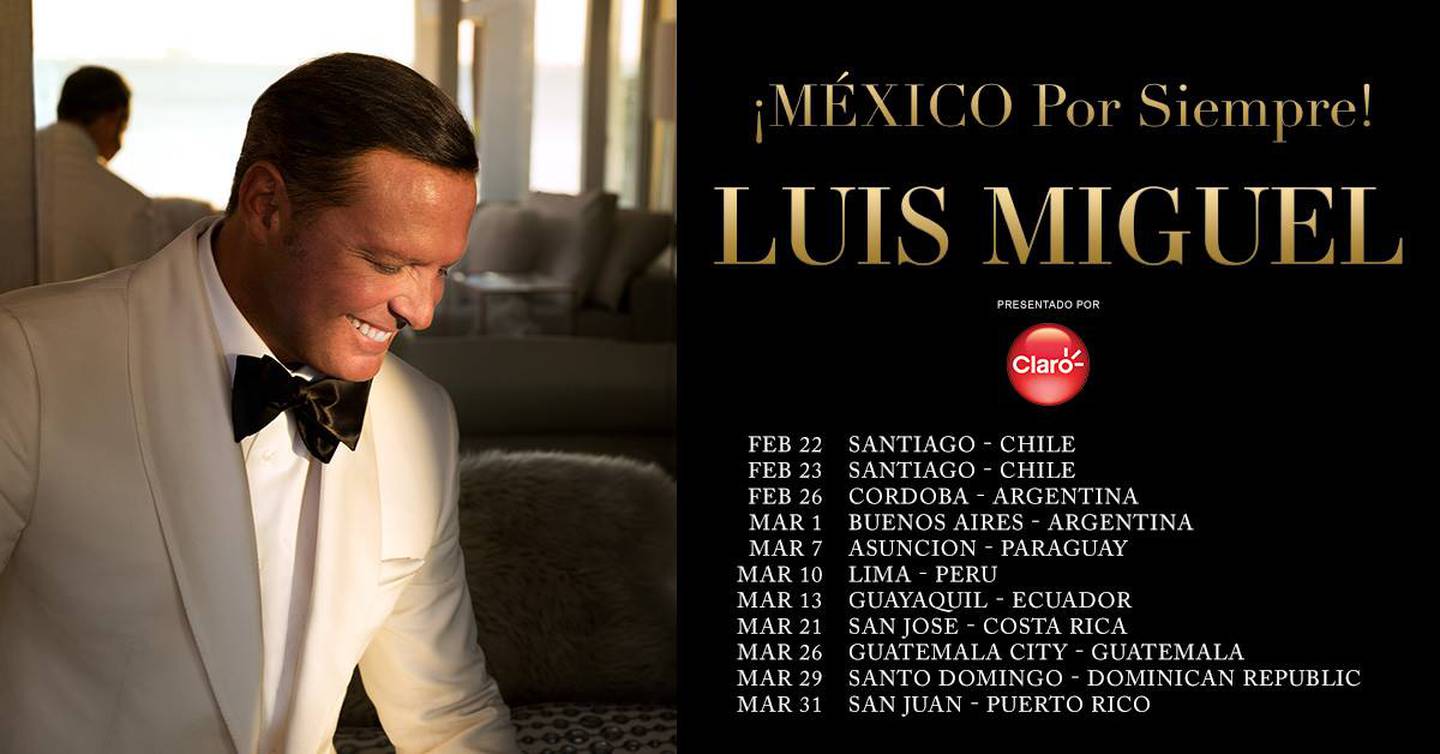 Luis Miguel confirma que el 21 de marzo cantará en Costa Rica La Teja