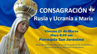 Desde la basílica de Los Ángeles, Costa Rica se conectará con el papa para pedir por Ucrania