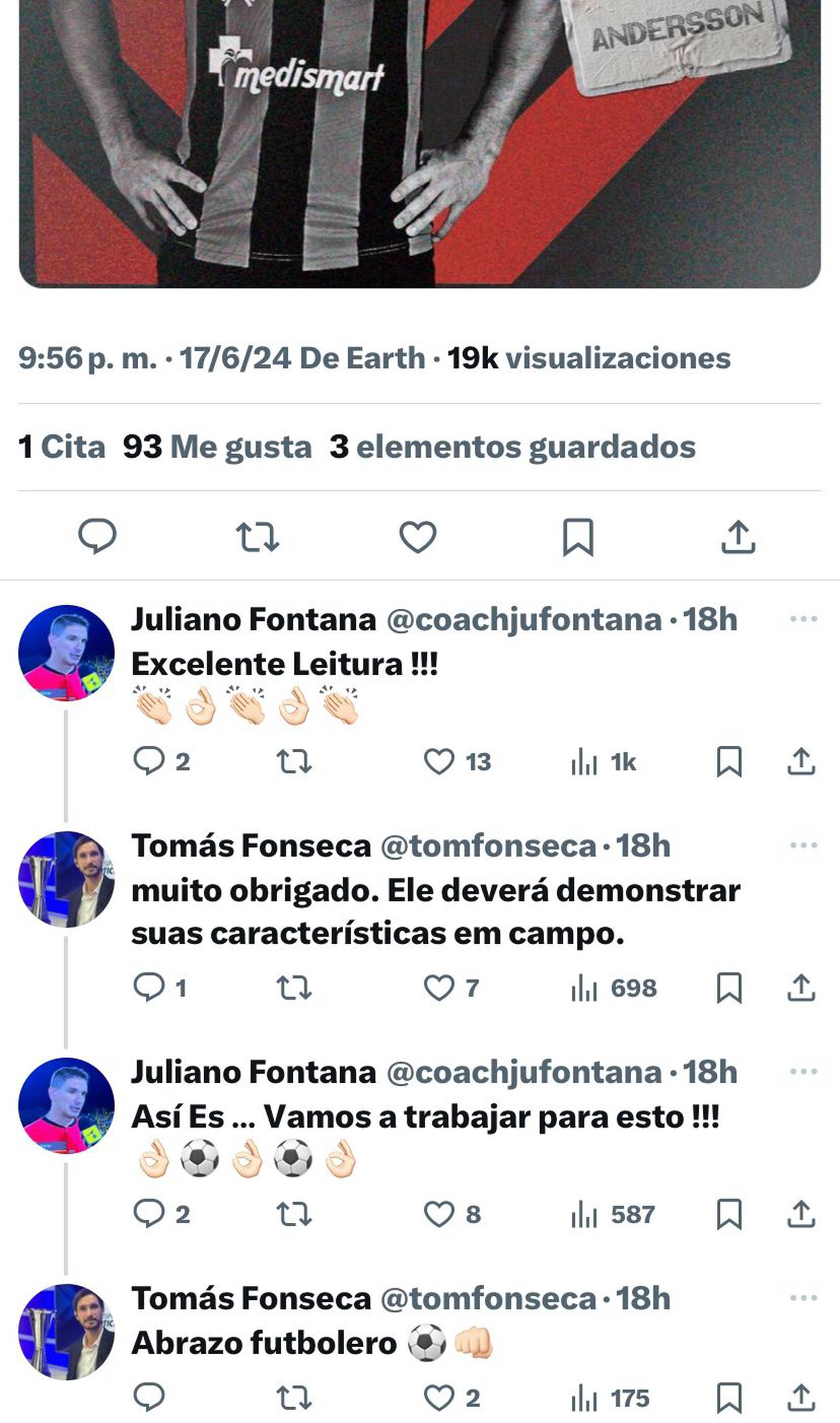 Juliano Fontana y Tomás Fonseca tuvieron un intercambio de ideas en X