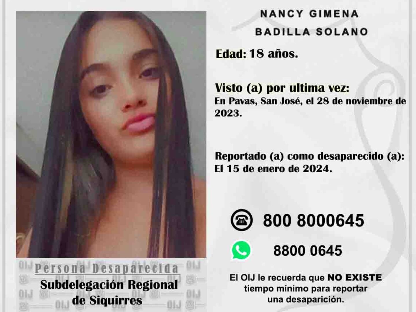 ¡ayude A Encontrar A Nancy Jovencita De 18 Años Está Desaparecida Hace